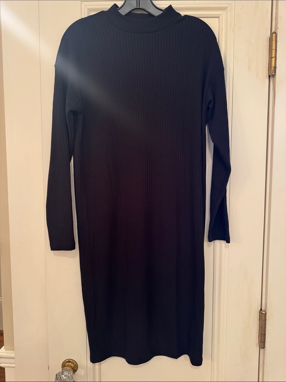 Old Navy Maternity Black Ribbed Long Sleeve Dress